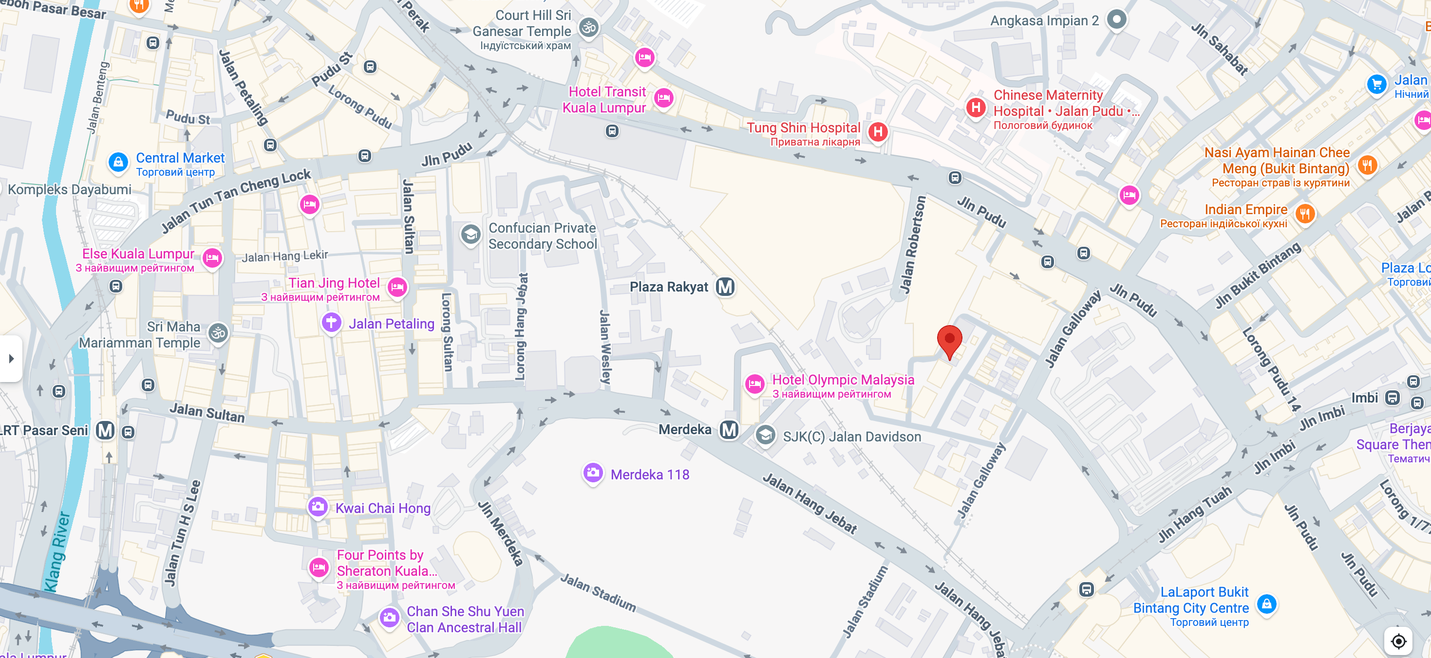 Map image showing LeadNexa Pro in Bukit Bintang, Kuala Lumpur, Malaysia